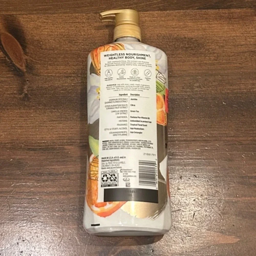 Pantene Volumizing Conditioner 38.2 oz New Jasmine Citrus Sulfate Free Haircare